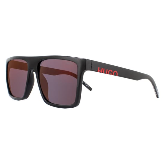 Hugo by Hugo Boss Square Mens Black Red Sunglasses - Image 2