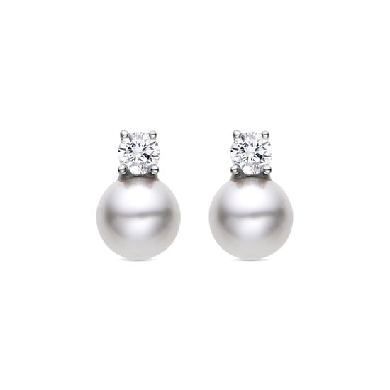 Luxenter 925 Sterling Silver örhängen med rodiumpläterad vit pärla - Sikon - Image 1