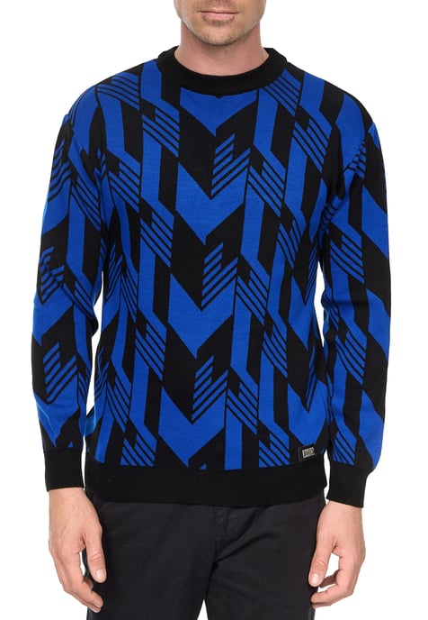 Contrast Fine Knit Round Neck Sweater - Image 4