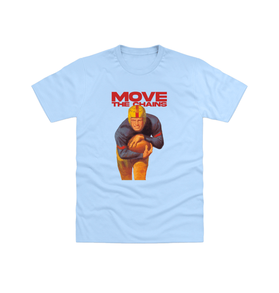 Pierce Archive Move the Chains Sky Blue T-Shirt - Image 1