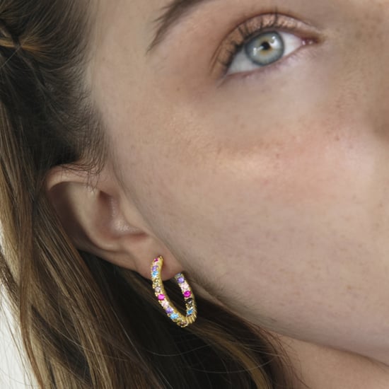 Luxenter Azarlo-örhängen i 925 sterlingsilver och flerfärgade zirkoner med 18 karats gulguldplätering - Image 4