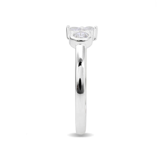 Luxenter ring, 925 sterling zilver, lialt en glanzende zirkonia met gerhodineerde afwerking - Image 3