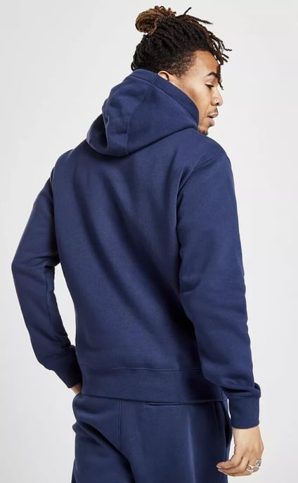 Nike Navy Club Fleece Pullover Hoodie - Image 5
