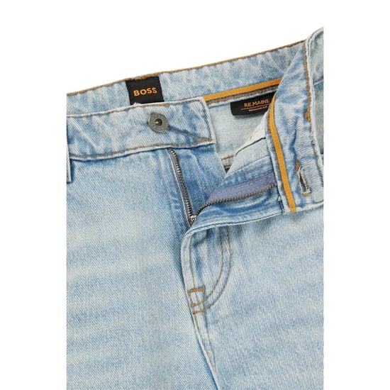 Men's Boss Five Pocket Design Regular Fit Jeans in Light/Pstl Blue - Image 6