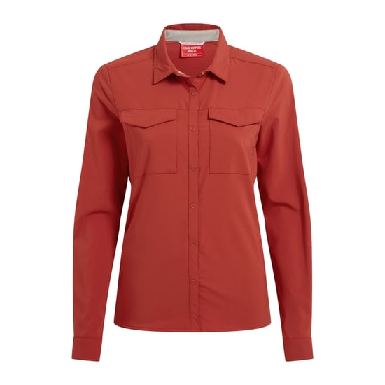 Craghoppers Womens/Ladies NosiLife Pro III Nosilife Long-Sleeved Shirt (Cinnabar) - Image 2