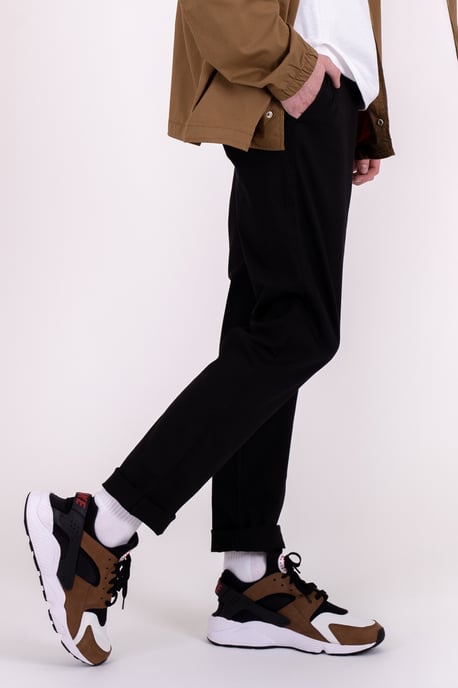 Black Organic Cotton Blend Slim Fit Classic Chinos - Image 5
