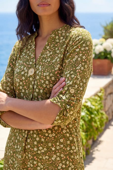Ditsy Floral Print Tunic Top - Image 4