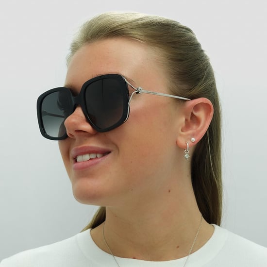 Alexander McQueen Square Womens Black Silver Grey Gradient AM0374S - Image 6