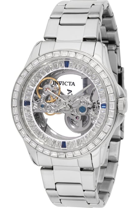 Invicta Objet D Art 69113 Heren Horloge - Automatisch Uurwerk - Roestvrij Staal met witte Wijzerplaat - 43mm - Image 1