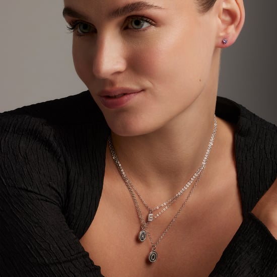 Luxenter otieno örhängen tillverkade av 925 sterling silver och 18K guldpläterad ametist zirkonia - Image 2