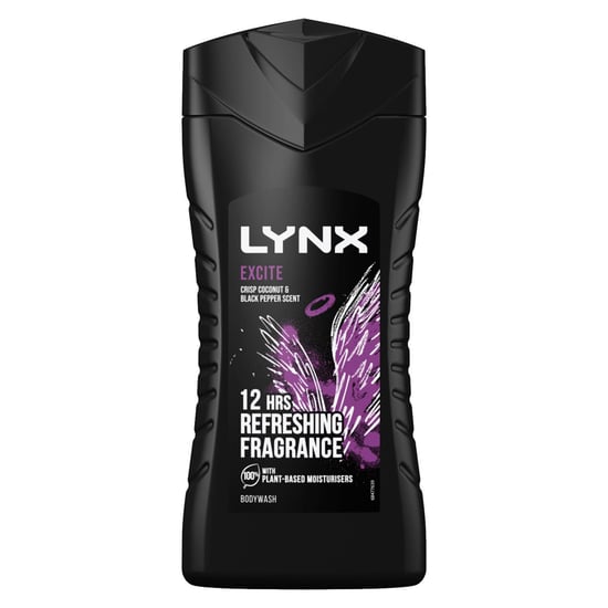 Lynx Excite 12-H Refreshing Fragrance Shower Gel Body Wash for Men, 3x225ml - Image 1