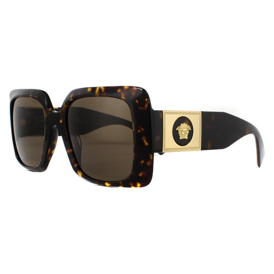 Versace Square Womens Havana Dark Brown Sunglasses - Image 2