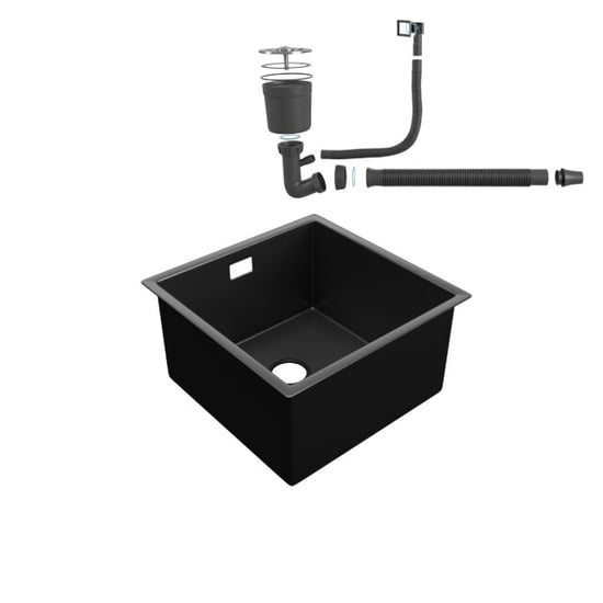 Wasophoogte Spoelbak en siphon module z30 zwart - Image 1