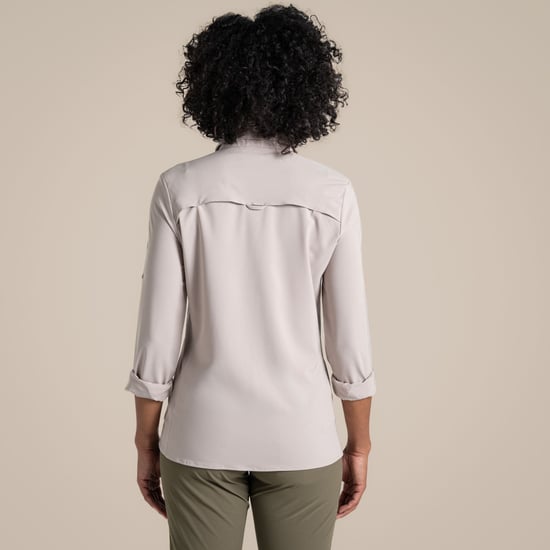 Craghoppers Womens/Ladies NosiLife Pro III Nosilife Long-Sleeved Shirt (Soft Mushroom) - Image 3
