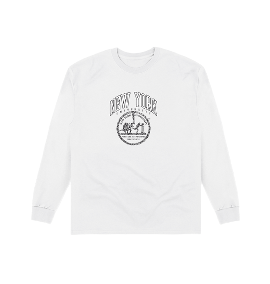 New York University Crest Sweatshirt White - Image 1