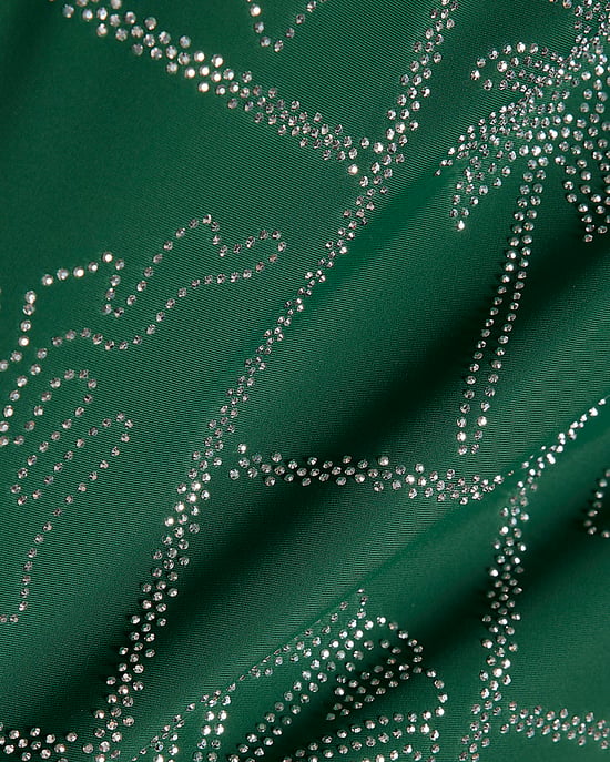 River Island Womens Swimsuit Green Strappy Embellished - Image 5