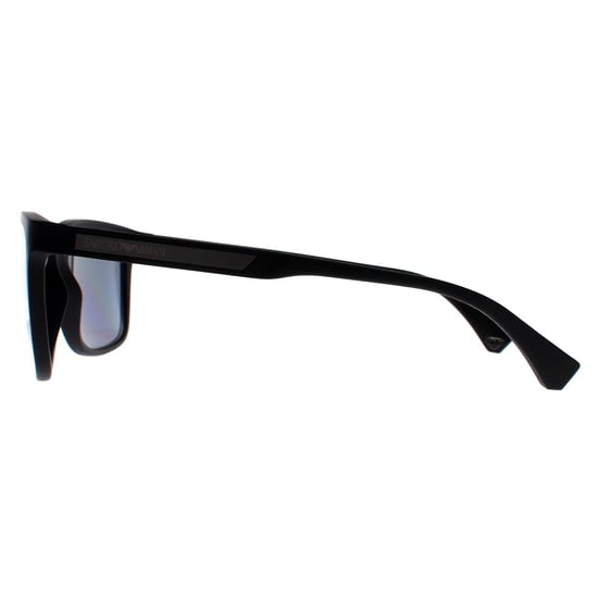 Emporio Armani Rechthoekige Heren Rubber Zwart Grijs Gepolariseerd EA4047 - Image 3