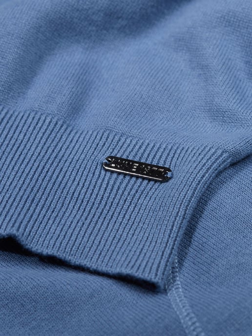 Luke 1977 Men's Noah Super Fine Crew Knit Jumper in Blue - Image 6