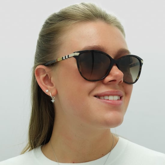 Burberry Sunglasses BE4216 300213 Dark Havana With Gold Detailing Brown Gradient - Image 4
