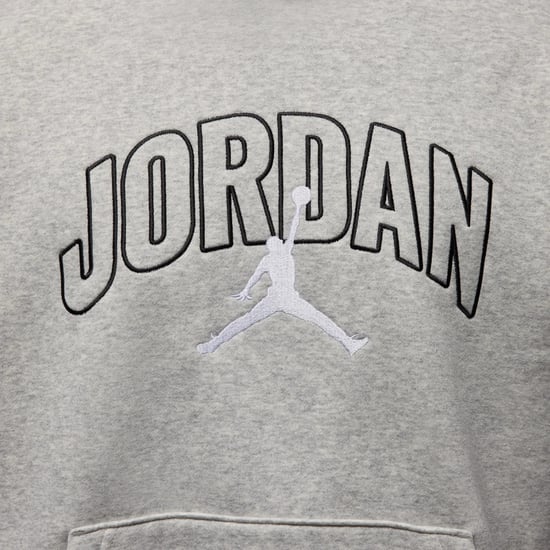Nike Jordan Brooklyn Fleece Grey Hoodie - Image 4