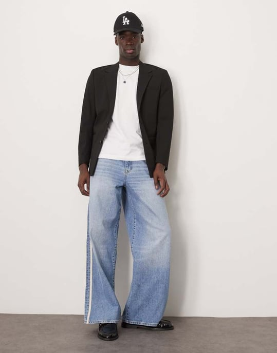 Selected oversized suit jacket in black - Image 3