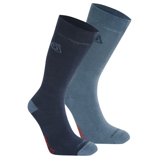 Craghoppers Unisex Adult Insect Repellent Socks (Pack of 2) (Blue Navy/Blue Stone) - Image 1