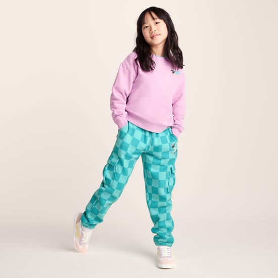 Polypay Kids Shaun the Sheep Sweat Pant - Spearmint/Bubblegum Checkerboard - Image 1