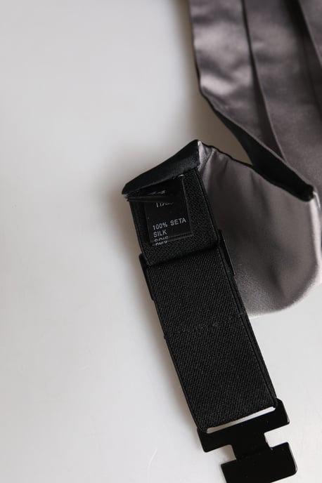 Dolce & Gabbana Grijze Heren Tailleband 100% Zijde Cummerbund - Image 2