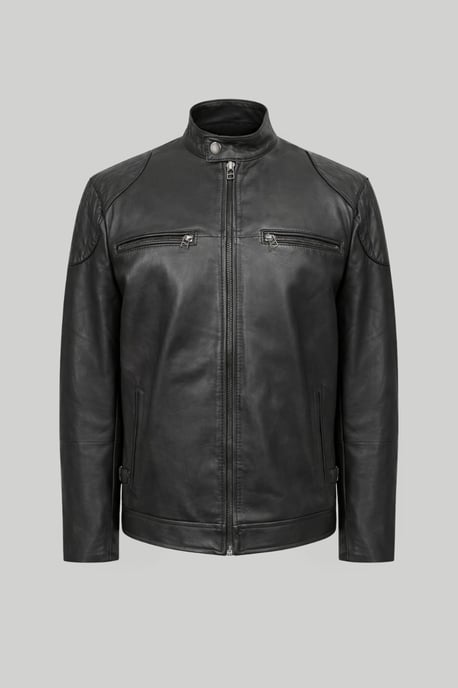 Pelle D'annata Walter Leather Jacket in Black - Image 3