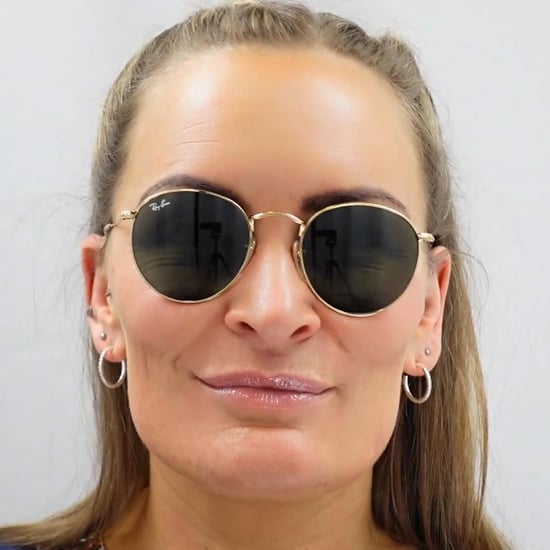 Ray-Ban Runda Unisex Guld Gröna Solglasögon RB3447 Rund Metall - Image 5