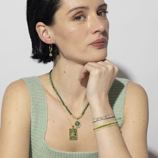 Luxenter Sterling Zilver 925 collier met Malachiet afgewerkt in 18K geel goud - Locare - Image 4