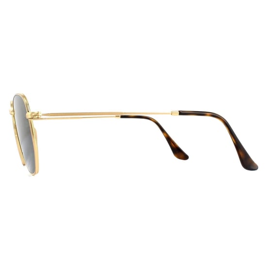 Ray-Ban Sunglasses Hexagonal 3548N 001 Gold Green G-15 - Image 3