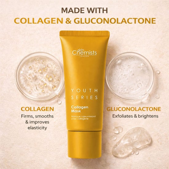 skinChemists 1% Collagen Anti-Ageing Mask 50ml for Loss of Firmness, Fine Lines, Wrinkles - Image 5