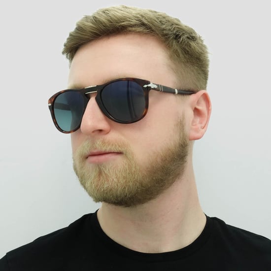 Persol Aviator Herrbruna Havana Blå Gradient Polariserade Solglasögon - Image 6