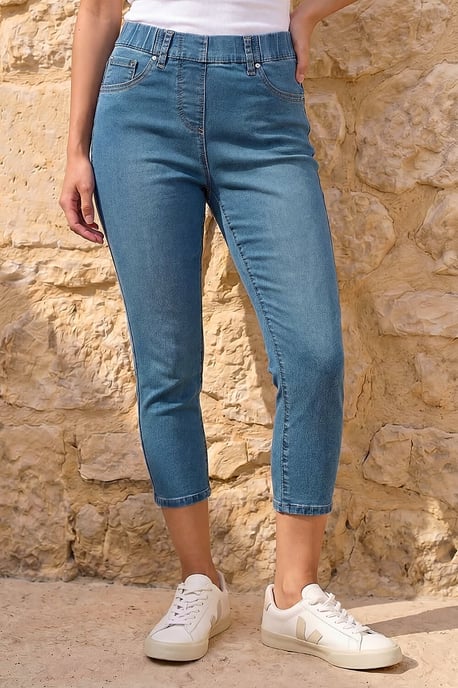 Petite Stretch Crop Denim Jegging - Image 2