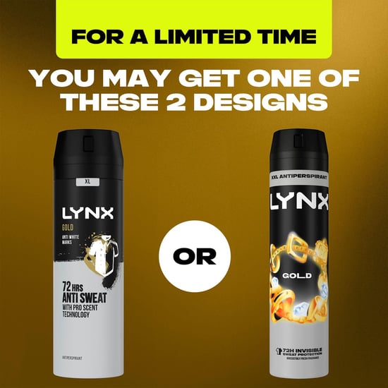 Lynx XXL Gold 72H Sweat Protection Anti-Perspirant Deodorant 3x250ml - Image 2