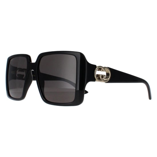 Gucci Vierkant Dames Zwart met Goudgrijs GG1692S - Image 2