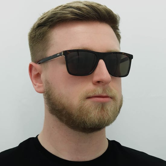 Hugo by Hugo Boss Rectangle Mens Havana Crystal Brown Sunglasses - Image 5