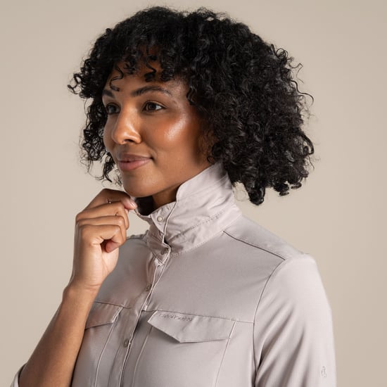 Craghoppers Womens/Ladies NosiLife Pro III Nosilife Long-Sleeved Shirt (Soft Mushroom) - Image 5