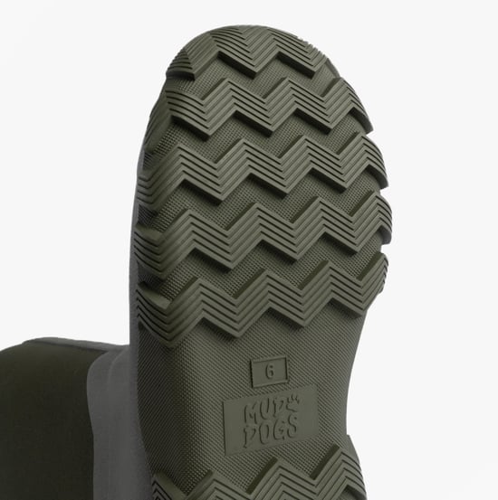 Mud Dogs RUTLAND TALL Neoprene Wellington Boots Olive - Image 3