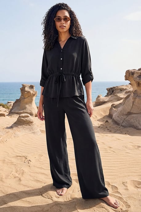 Crepe Elasticated Waist Trouser - Image 4
