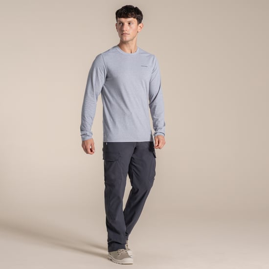 Craghoppers Heren Abel Nosilife T-shirt met lange mouwen (Zachtgrijs mergel) - Image 1