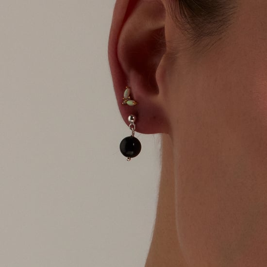 Luxenter oorbellen, 925 sterling zilver en blauwe aventurijn, gerhodineerd coleki - Image 3