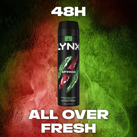 Lynx XL Africa Body Spray 48H Fresh Mandarin & Sandalwood Scent Deo, 3x200ml - Image 2