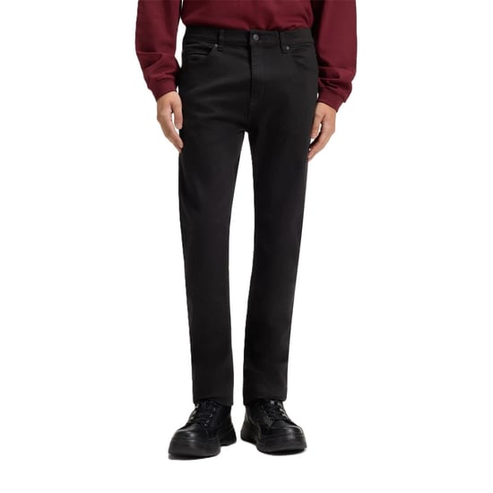 Men's Hugo Mid Rise Slim Fit Five Pocket Jeans in Black - Image 1