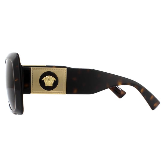 Versace Square Womens Havana Dark Brown Sunglasses - Image 3