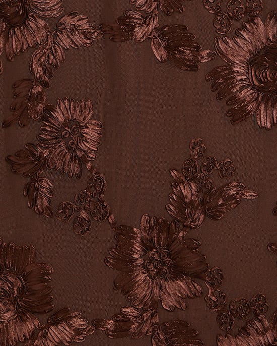 River Island Womens Maxi Skirt Petite Brown Cornelli Elasticated Waist - Image 4