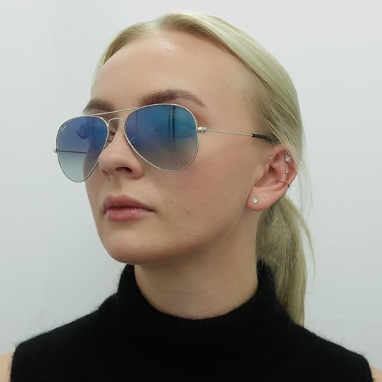 Ray-Ban Zonnebril Aviator 3025 003/3F Zilver Light Blauw Verloop 58mm - Image 5