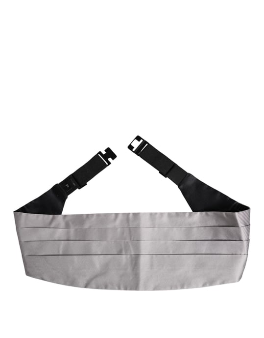 Dolce & Gabbana Grijze Heren Tailleband 100% Zijde Cummerbund - Image 1