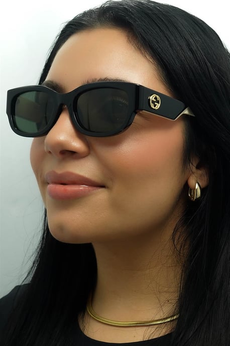 Gucci Vierkant Vrouwen Zwart met Ivoor Grijs GG1667SK - Image 6